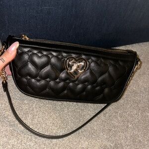 Juicy Couture Black and Gold Quilted Shoulder Bag